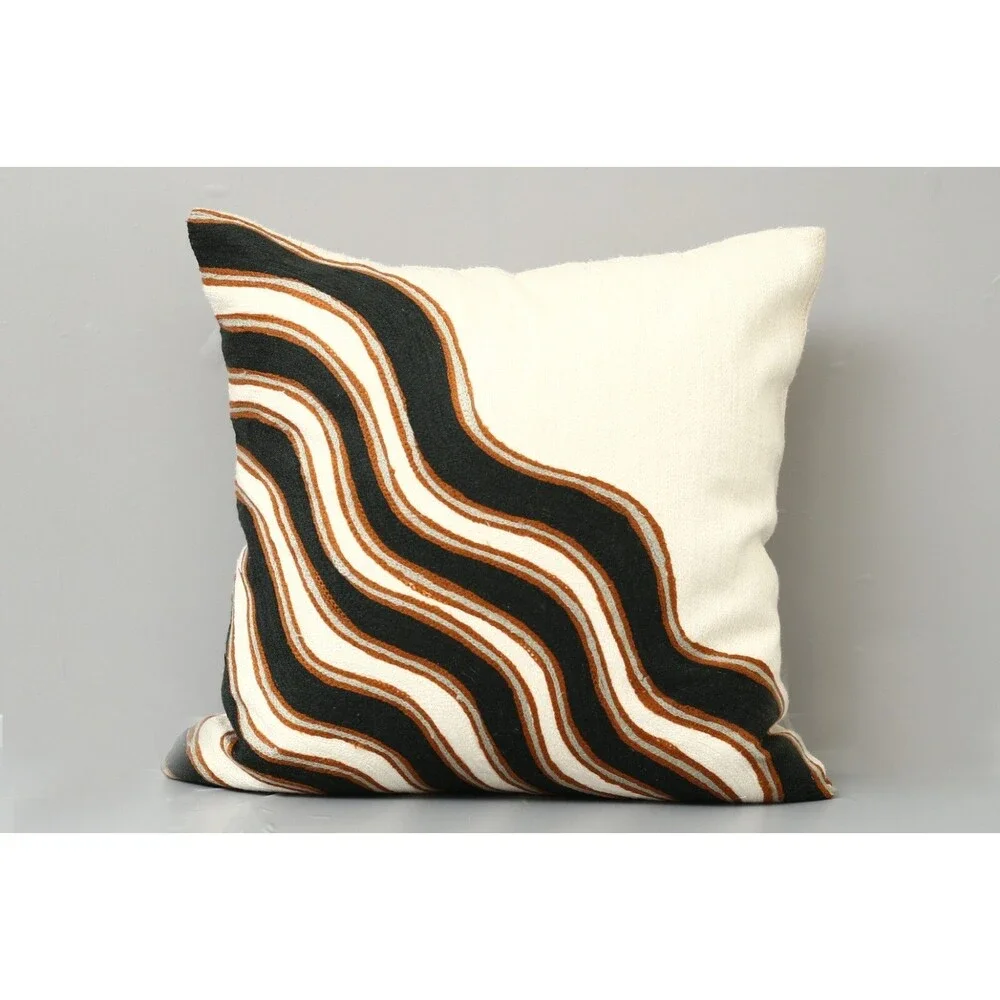 1 PCS Embroidered Cushion Cover Square Throw Pillow Case Sofa Decor 278673